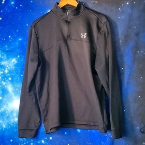 NWOT Under Armour Men's poly 1/4 zip black pullover - Cold Gear - XL